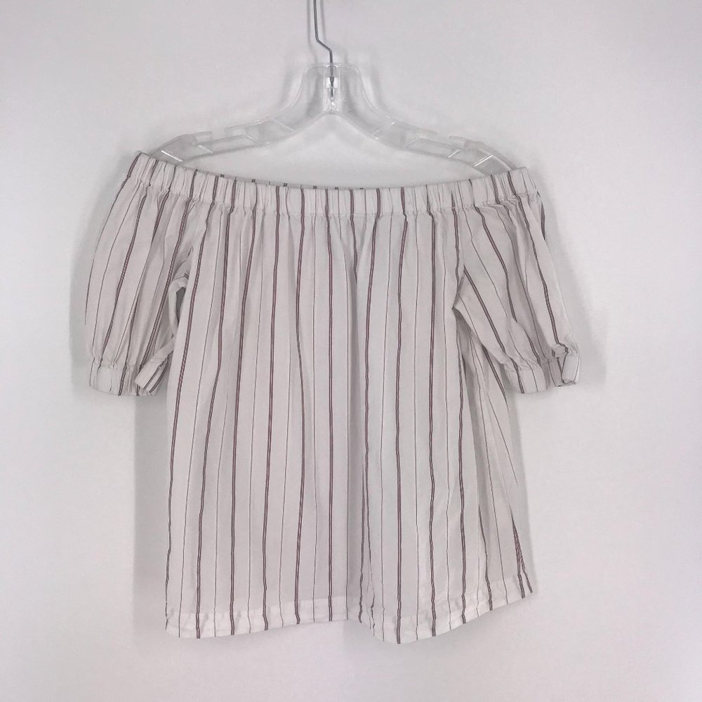 COPPER KEY XS OFF‎ SHOULDER CROP SHIRT